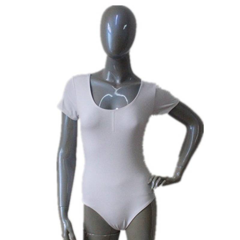 Hvit Kortermet Leotard Bomull