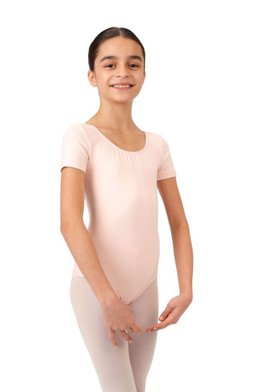 Rosa kortermet leotard fra Rumpf